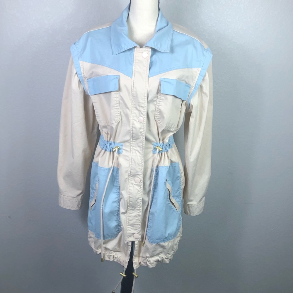 Anthropologie Retro Colorblock Utility Jacket - Picture 2 of 13